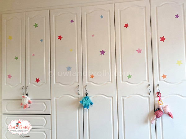 Star bedroom accessories wall sticker decals multi coloured by owl and brolly