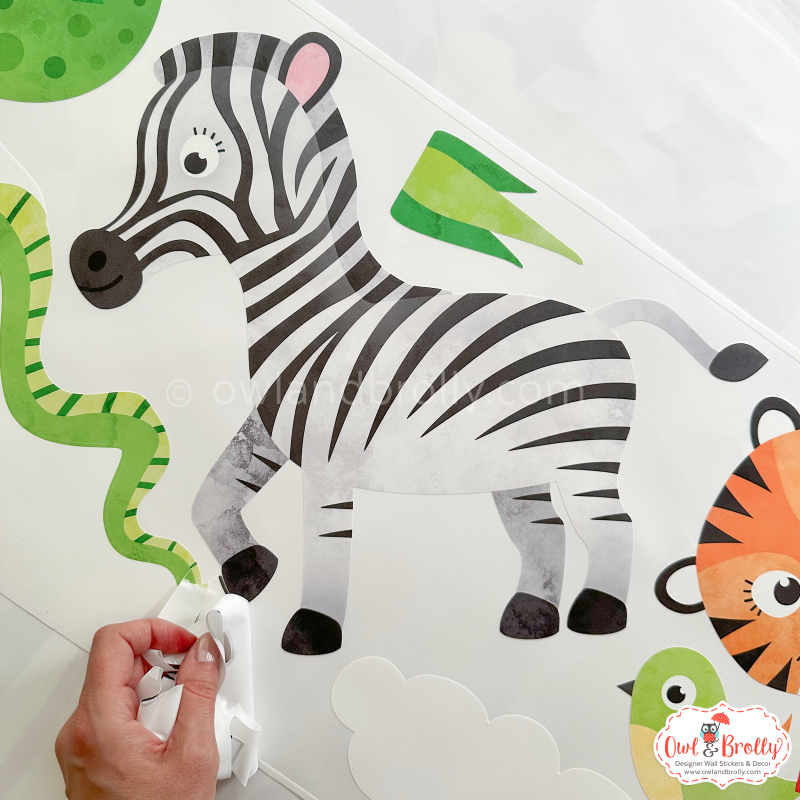 Jungle Safari Animal Fabric Wall Sticker Decals Large Scene (7 main ...