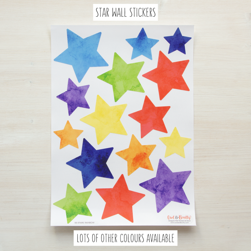 Star Wall Stickers Deeper Colours (smaller spaces collection) Owl