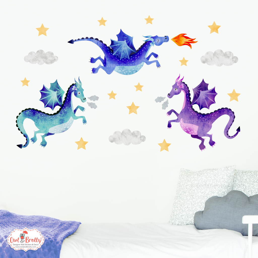 Dragons Wall Stickers – Owl & Brolly