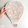 Wooden and Pattern Printed Faux Effect Hot Air Balloons Wall Stickers (Autumn Fungi Pattern) - Image 2