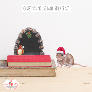 Watercolour Mouse Christmas Edition Wall Sticker 2 (Smaller Spaces collection)