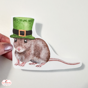 Watercolour St Patric's Mouse Wall Sticker