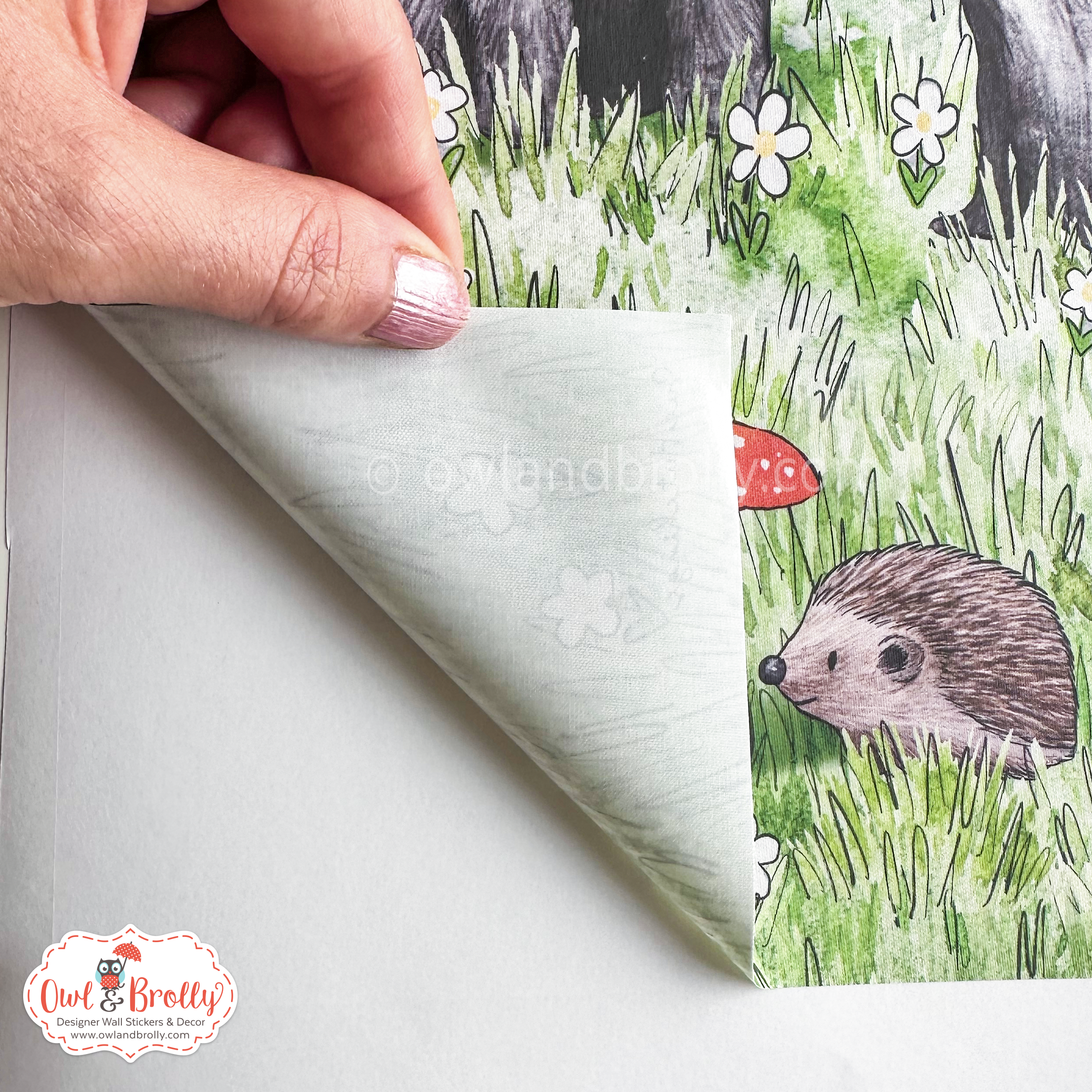 Woodland Animals Height Growth Chart Wall Sticker - Hill Top Range - Image 2