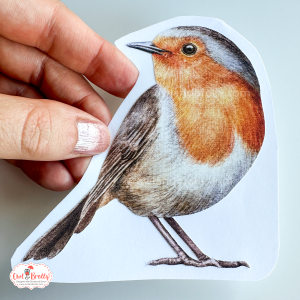 Watercolour Robin Wall Sticker no2 (Smaller Spaces collection)